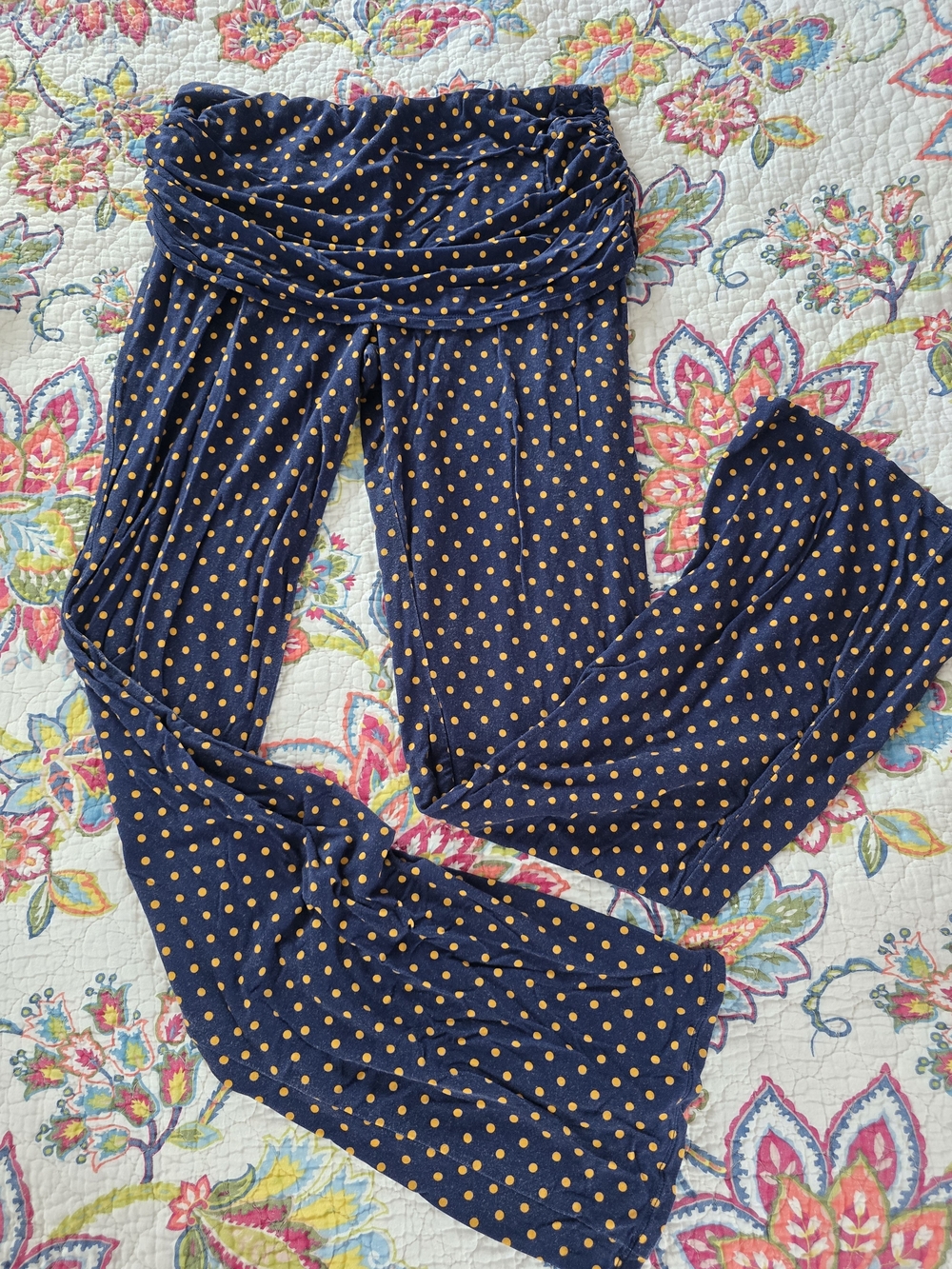 Miaou Alana Pants Navy Polka Dot - Picture 2 of 5